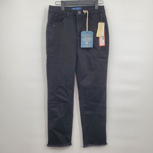 Democracy Ab solution High Rise Slim Straight Jeans Denim Women Size 2 NWT - Picture 1 of 14